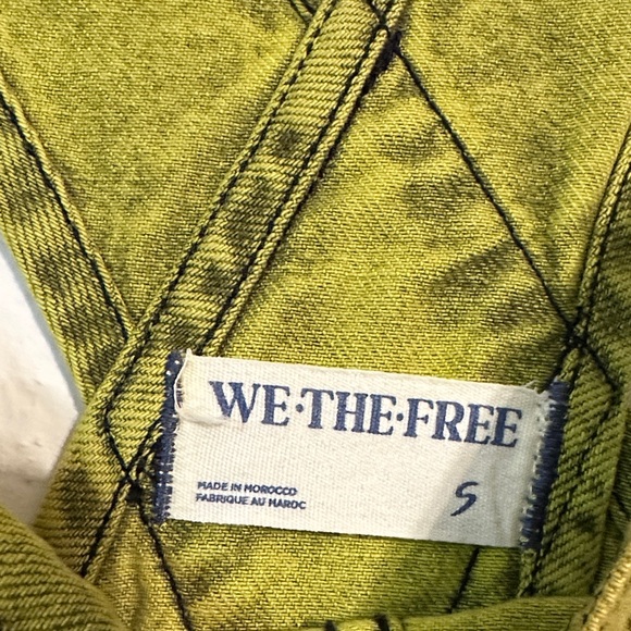 We The Free Ziggy Overalls – 9, 27” Inseam, Relaxed Fit, Acid Wash Chartreuse - Picture 2 of 15
